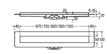 Душевой лоток с решеткой под плитку VIEGA ADVANTIX BASIC SET (753221)