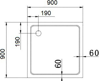 Душевой поддон Cezares Tray 90x90x14 (TRAY-A-A-90-15-W0)