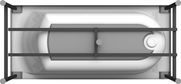 Акриловая ванна Radomir Vannesa Николь Баланс 150х70, с гидромассажем и экраном, форсунки хром