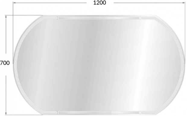 Зеркало Cersanit LED 090 design 120x70, с подсветкой
