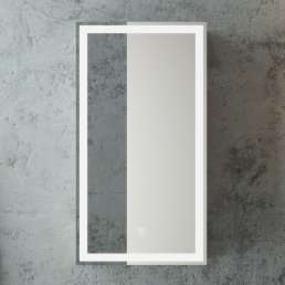 Зеркало-шкаф Art&Max Techno 35 L с подсветкой, черное