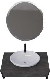 Комплект мебели 1MarKa Grunge Loft 80 бетон темно-серый