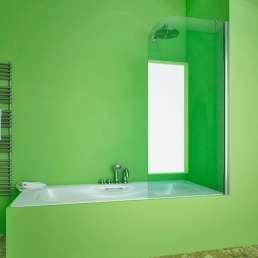 Шторка на ванну GuteWetter Lux Pearl GV-601AS правая 55 см стекло бесцветное, профиль матовый хром