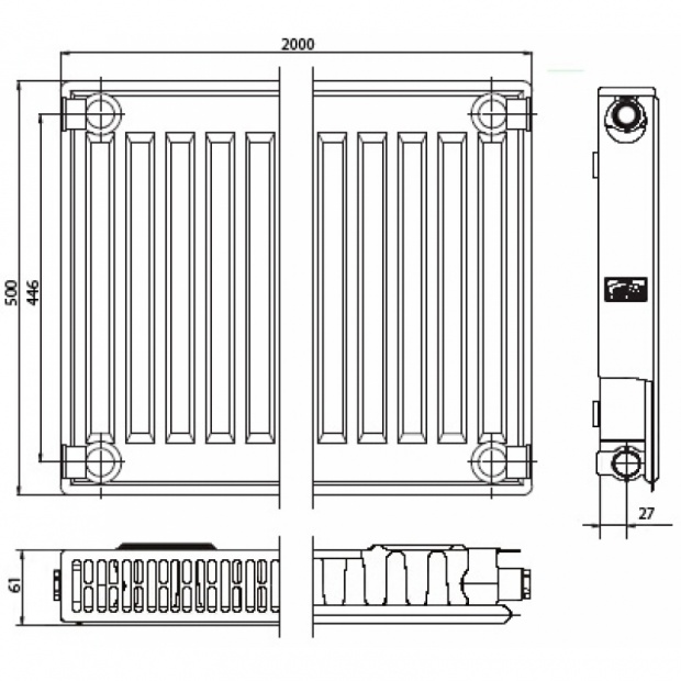 Радиатор стальной Kermi FKO (FK0110520W02)