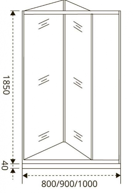 Душевая дверь GOOD DOOR INFINITY 80x185 (INFINITY SD-80-C-CH)