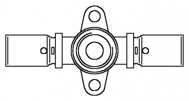 Водорозетка Oventrop Cofit P 16xRp1/2"x16 удлиненная, проходная
