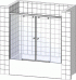 Шторка на ванну GuteWetter Slide Part GV-864 190 см стекло бесцветное, профиль хром - фото №7