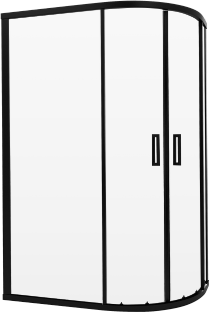 Душевой уголок Niagara Nova NG-6821-08 BLACK 120x80, асиметричный, черный