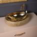 Тумба с раковиной Armadi Art Monaco 100 со столешницей капучино, золото - фото №5