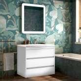 Комплект мебели Art&Max Family 90, напольная, Bianco Lucido