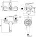 Смеситель для ванны с душем Lemark Bronx LM3714BL черный - фото №2