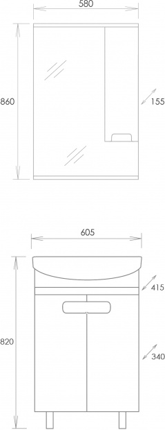 Комплект мебели Onika Харпер 60.10