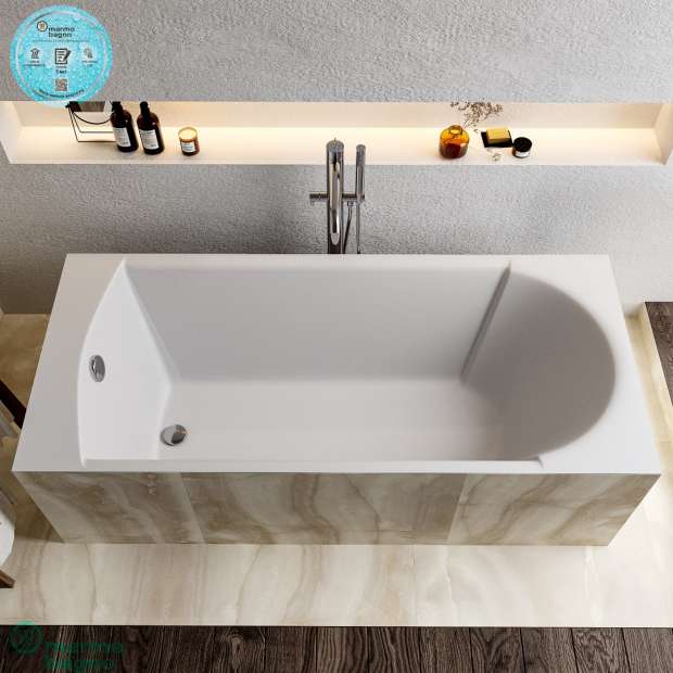 Ванна из искусственного камня MARMO BAGNO ГЛОРИЯ 160х70 (MB-GL160-70)