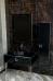 Комплект мебели Armadi Art Lucido 100 черная глянцевая, раковина 817-B, ножки хром - фото №4