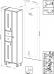 Шкаф-пенал Бриклаер Бали 57 светлая лиственница, белый глянец, с бельевой корзиной - фото №4