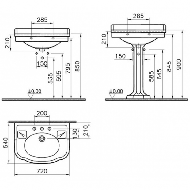 Раковина подвесная VITRA EFES (6055B003-0001)