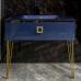 Тумба с раковиной Armadi Art Lucido 100 насыщенный синий, раковина 852-100-BL, ножки золото - фото №1