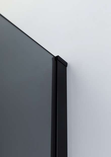 Душевой уголок Cezares Slider AH 1 100-80/90 Grigio Nero профиль черный, стекло серое