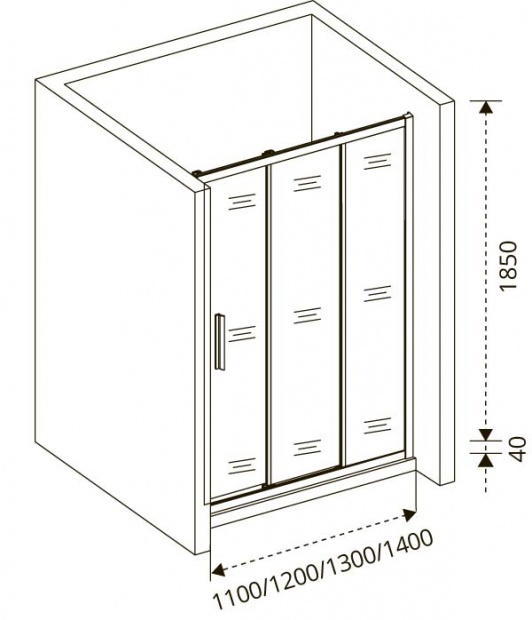 Душевая дверь GOOD DOOR ORION 130x185 (ORION WTW-130-C-CH)