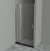 Душевая дверь в нишу BelBagno Uno B-12-30+60-C-Cr стекло прозрачное