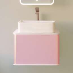 Тумба для комплекта Jorno Pastel 58, розовый иней