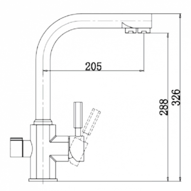 Смеситель для кухонной мойки  Kaiser Decor (40144-2)