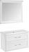 Комплект мебели ASB-Woodline Венеция 100 белая, патина серебро - фото №1