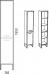 Шкаф-пенал Corozo Айрон черный, белый - фото №6