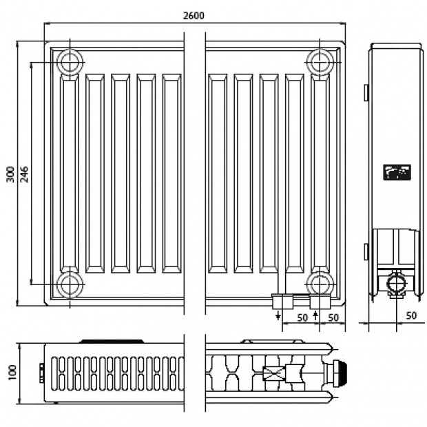 Радиатор стальной Kermi FKV (FTV220302601R2K)