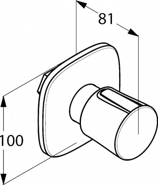 Внешняя часть переключающего вентиля для ванны с душем KLUDI AMBIENTA (538150575)