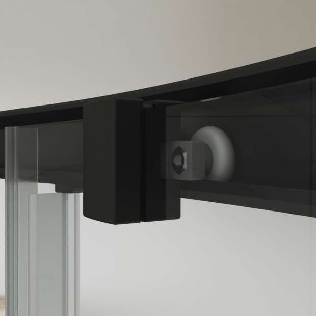 Душевой уголок STWORKI Дублин 90x90 см профиль черный матовый, прозрачное стекло 3GW071TTKK000