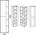 Шкаф-пенал Corozo Гольф подвесной, сонома - фото №6