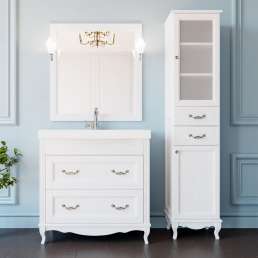 Комплект мебели ValenHouse Лиора 90 белая, фурнитура хром
