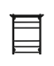 Полотенцесушитель водяной INDIGO BRACE 60x40 ( LBCW60-40PBR) черный муар - фото №1