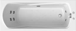 Акриловая ванна Radomir Vannesa Massage Сильвия 168х70, с каркасом, экраном и полотенцедержателем, классик