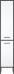 Шкаф-пенал Corozo Айрон черный, белый - фото №4