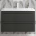 Комплект мебели Art&Max Platino 90, подвесная, серый матовый - фото №2