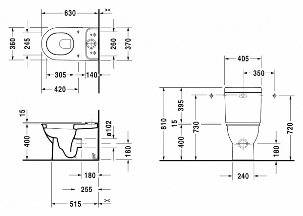 Чаша унитаза  Duravit Darling new (21380900001)