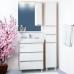 Комплект мебели Бриклаер Токио 80 светлая лиственница, белый глянец - фото №1