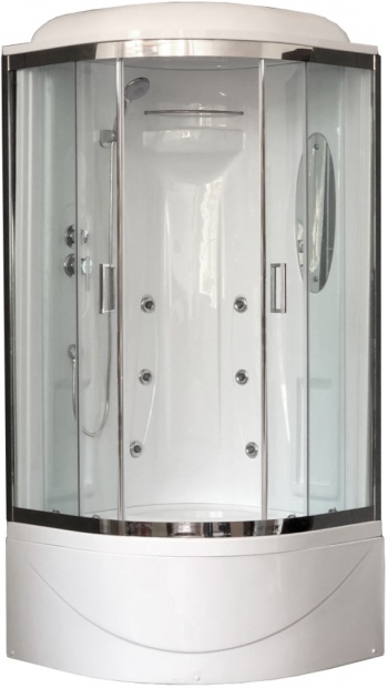 Душевая кабина гидромассажная Royal Bath BK 90x90 (RB 90BK2-T-CH+EL)