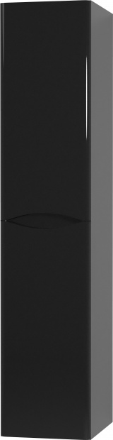 Шкаф-пенал Vod-Ok Adel 35 L, с бельевой корзиной, подвесной, черный