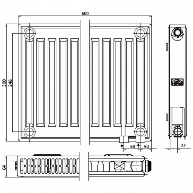 Радиатор стальной Kermi FKV (FKV 120306)