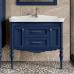 Комплект мебели ValenHouse Эстетика 100, синяя, подвесная, ручки хром - фото №4