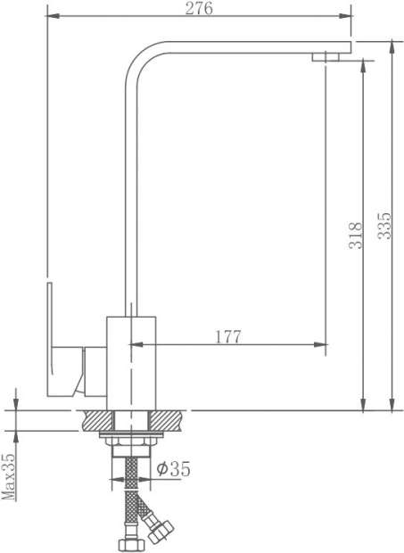 Смеситель для кухни Haiba HB70807