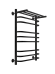 Полотенцесушитель водяной INDIGO BRACE 80x50 ( LBCW80-50PBR) черный муар - фото №2