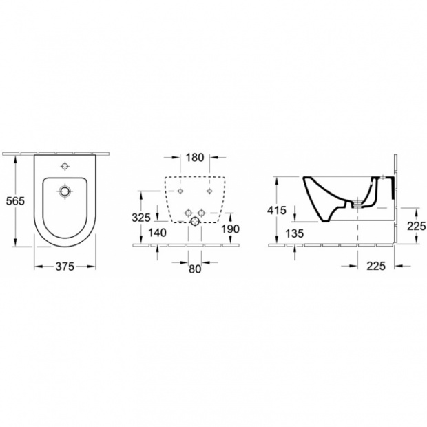 Биде подвесное VILLEROY&BOCH SUBWAY 2.0 (5400 0001)