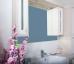 Зеркало-шкаф Бриклаер Бали 120 светлая лиственница, белый глянец - фото №4