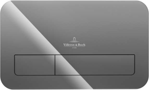 Клавиша смыва Villeroy&Boch Viconnect 922400RA серая глянцевая