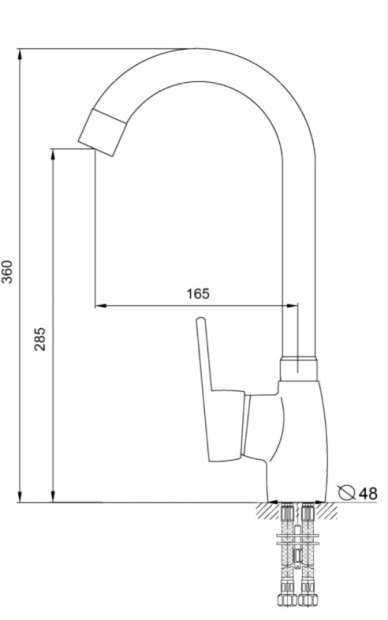 Смеситель для кухни ESKO Palermo PE 519 хром