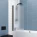 Шторка на ванну Kubele DE020 DE020P601-MAT-BLM-50х150 150х50, профиль черный матовый, стекло матовое - фото №1